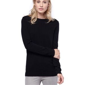 CUYANA // SZ MED // wool cashmere slim crewneck sweater, black // retail $198